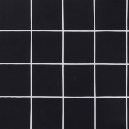 Gartenbank-Auflage Schwarz Karomuster 200x50x4 cm Stoff