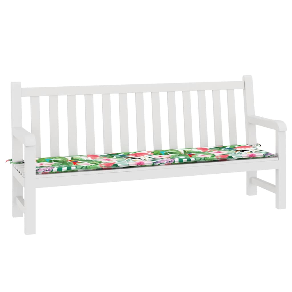Gartenbank-Auflage Mehrfarbig 200x50x4 cm Stoff