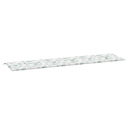 Gartenbank-Auflage Blattmuster 200x50x4 cm Stoff