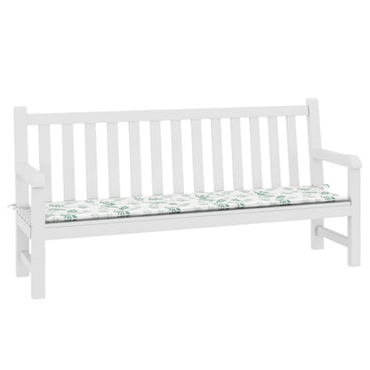 Gartenbank-Auflage Blattmuster 200x50x4 cm Stoff