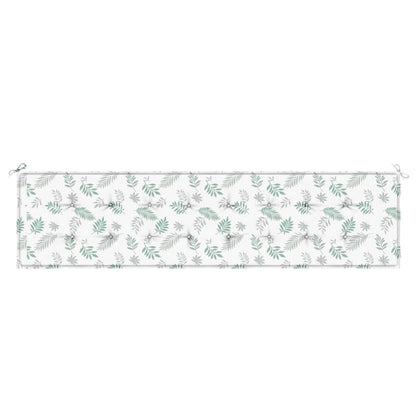 Gartenbank-Auflage Blattmuster 200x50x4 cm Stoff