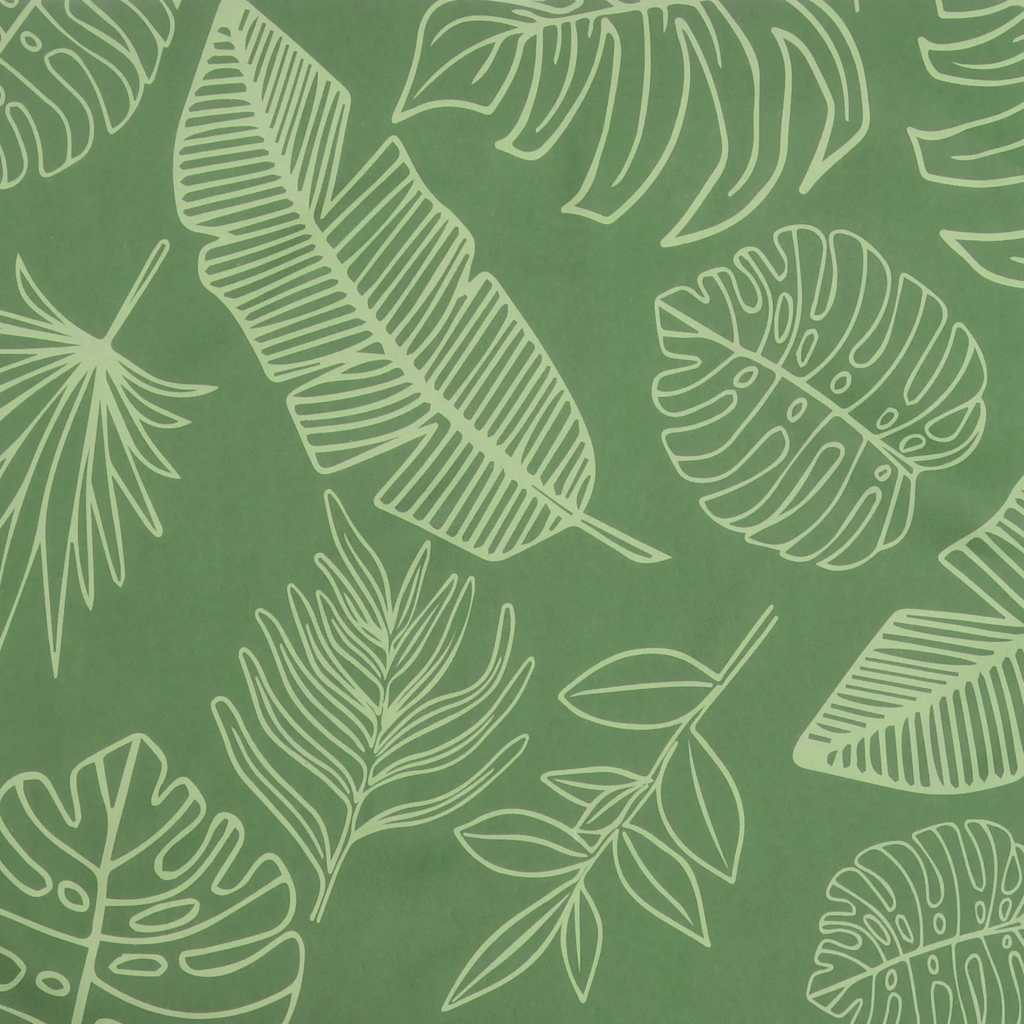 Gartenbank-Auflage Blattmuster 200x50x4 cm Stoff