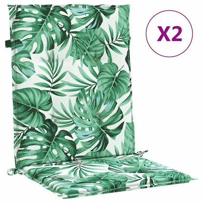 Stuhlkissen 2 pcs Blattmuster 100 x 50 x 3 cm Oxford Stoff