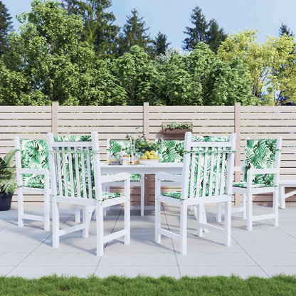 Stuhlkissen 6 pcs Blattmuster 100 x 50 x 3 cm Oxford Stoff