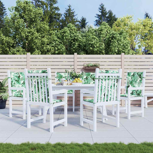 Stuhlkissen 6 pcs Blattmuster 100 x 50 x 3 cm Oxford Stoff