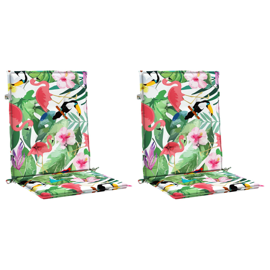 Niedriglehner-Auflagen 2 Stk. Mehrfarbig Stoff