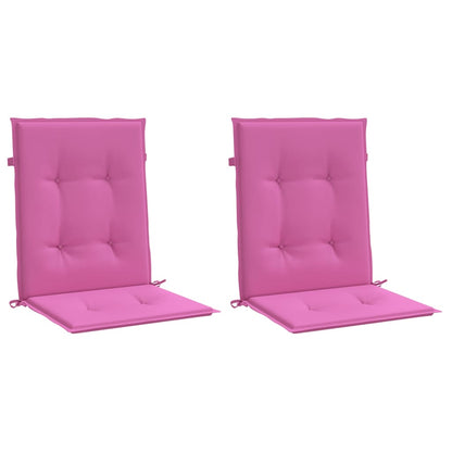 Niedriglehner-Auflagen 2 Stk. Rosa Stoff