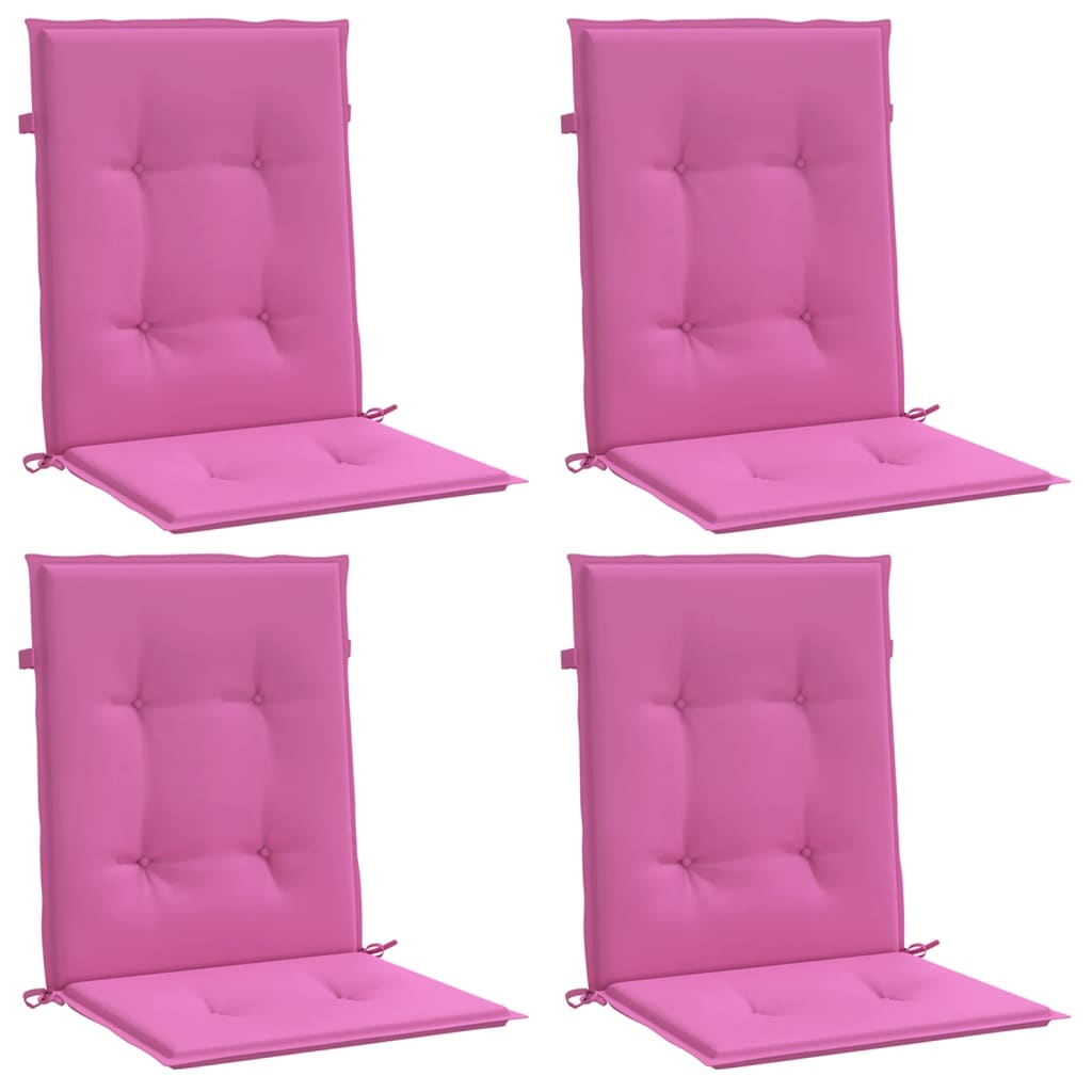 Niedriglehner-Auflagen 4 Stk. Rosa Stoff