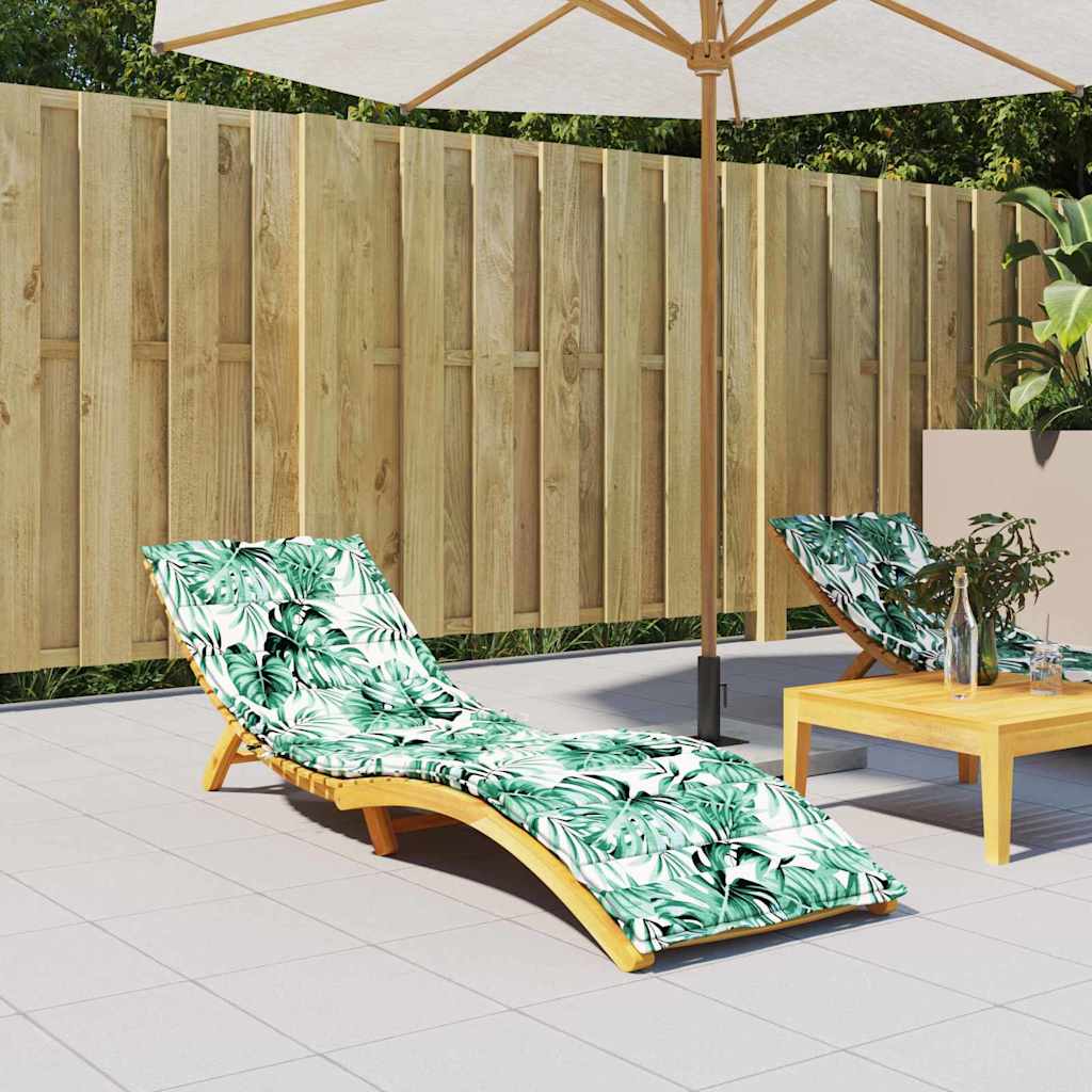 Sonnen-Lounger Kissen Floral Grün 200 x 70 x 4 cm Oxford Stoff
