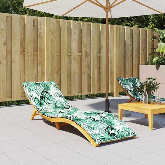 Sonnen-Lounger Kissen Floral Grün 200 x 70 x 4 cm Oxford Stoff