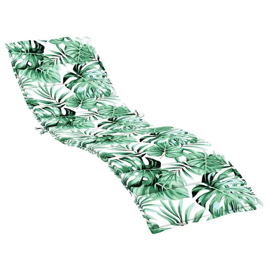 Sonnen-Lounger Kissen Floral Grün 200 x 70 x 4 cm Oxford Stoff