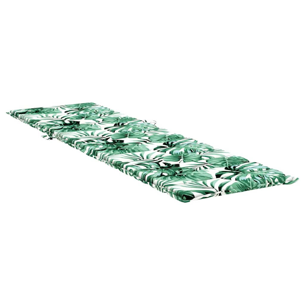 Sonnen-Lounger Kissen Floral Grün 200 x 70 x 4 cm Oxford Stoff
