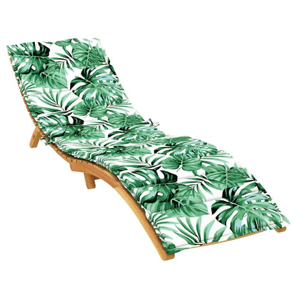 Sonnen-Lounger Kissen Floral Grün 200 x 70 x 4 cm Oxford Stoff