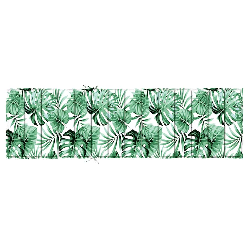 Sonnen-Lounger Kissen Floral Grün 200 x 70 x 4 cm Oxford Stoff