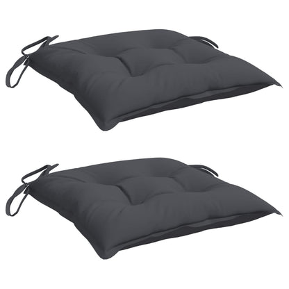 Stuhlkissen 2 Stk. Anthrazit 40x40x7 cm Oxford-Gewebe