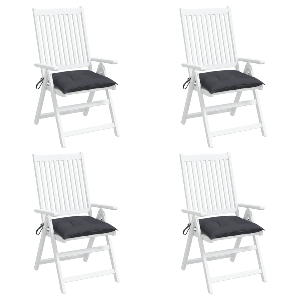 Stuhlkissen 4 Stk. Anthrazit 40x40x7 cm Oxford-Gewebe