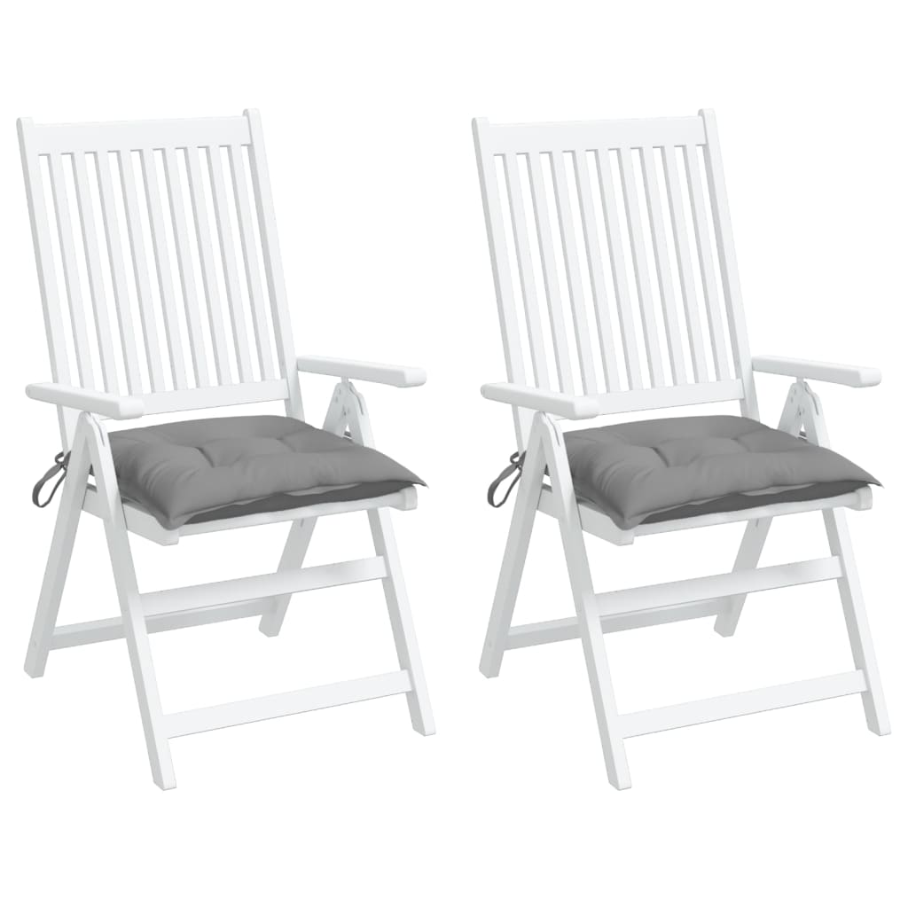 Stuhlkissen 2 Stk. Grau 40x40x7 cm Oxford-Gewebe