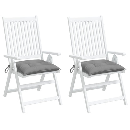 Stuhlkissen 2 Stk. Grau 40x40x7 cm Oxford-Gewebe