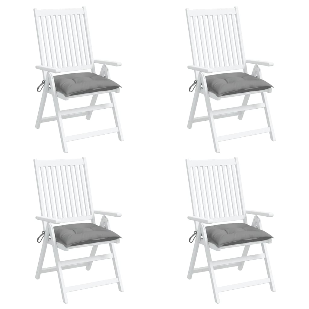 Stuhlkissen 4 Stk. Grau 40x40x7 cm Oxford-Gewebe