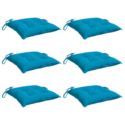 Stuhlkissen 6 Stk. Hellblau 40x40x7 cm Oxford-Gewebe