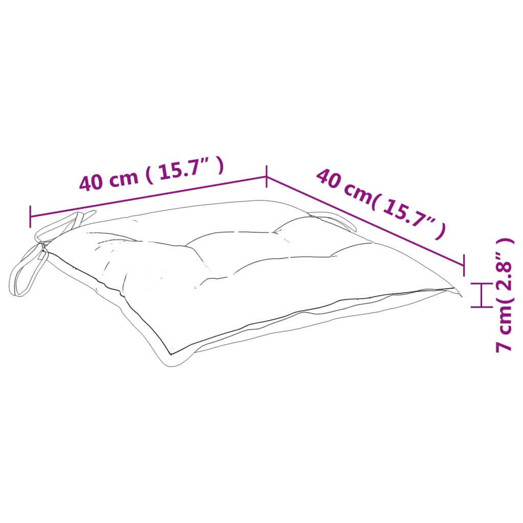 Stuhlkissen 4 Stk. Grün 40x40x7 cm Oxford-Gewebe
