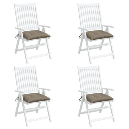 Stuhlkissen 4 Stk. Taupe 40x40x7 cm Oxford-Gewebe