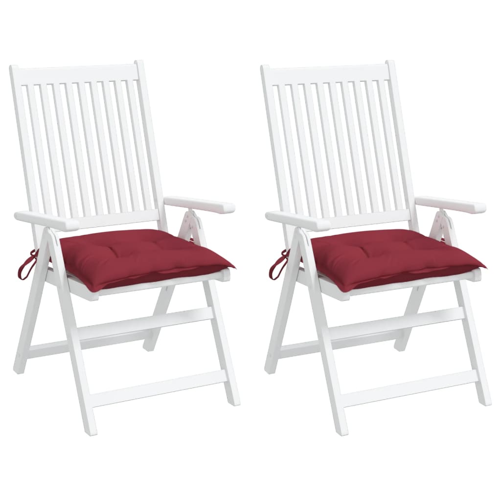 Stuhlkissen 2 Stk. Weinrot 40x40x7 cm Oxford-Gewebe