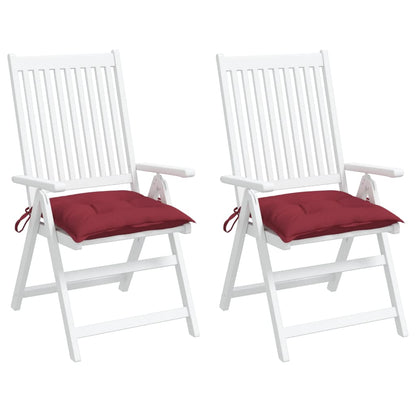 Stuhlkissen 2 Stk. Weinrot 40x40x7 cm Oxford-Gewebe