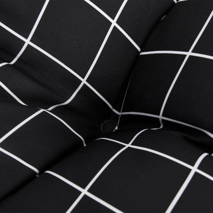 Stuhlkissen 4 Stk. Schwarz Karomuster 40x40x7 cm Stoff
