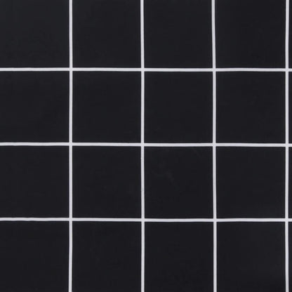 Stuhlkissen 4 Stk. Schwarz Karomuster 40x40x7 cm Stoff