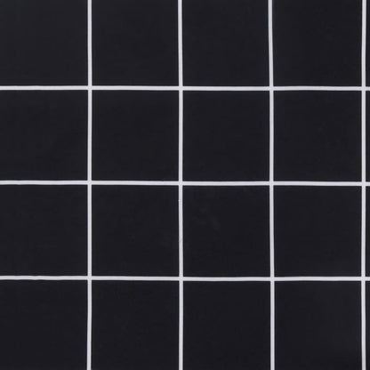Stuhlkissen 6 Stk. Schwarz Karomuster 40x40x7 cm Stoff