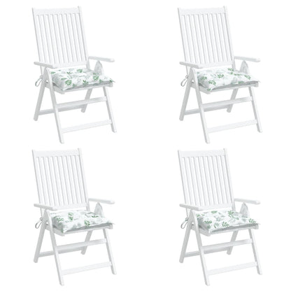 Stuhlkissen 4 Stk. Blattmuster 50x50x7 cm Oxford-Gewebe