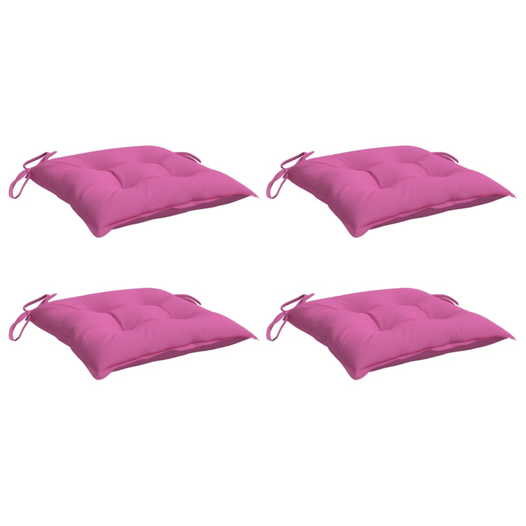 Stuhlkissen 4 Stk. Rosa 50x50x7 cm Oxford-Gewebe
