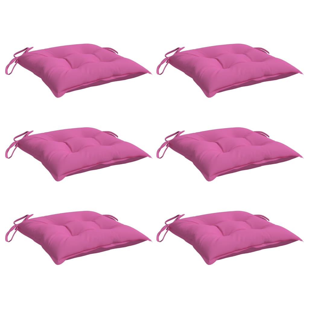 Stuhlkissen 6 Stk. Rosa 50x50x7 cm Oxford-Gewebe