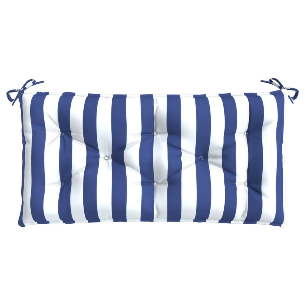 Gartenbank-Auflage Blau & Weiß Gestreift 100x50x7 cm