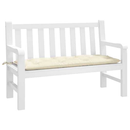Gartenbank-Auflage Creme 120x50x7 cm Oxford-Gewebe