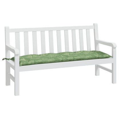 Gartenbank-Auflage Blattmuster 150x50x7 cm Oxford-Gewebe