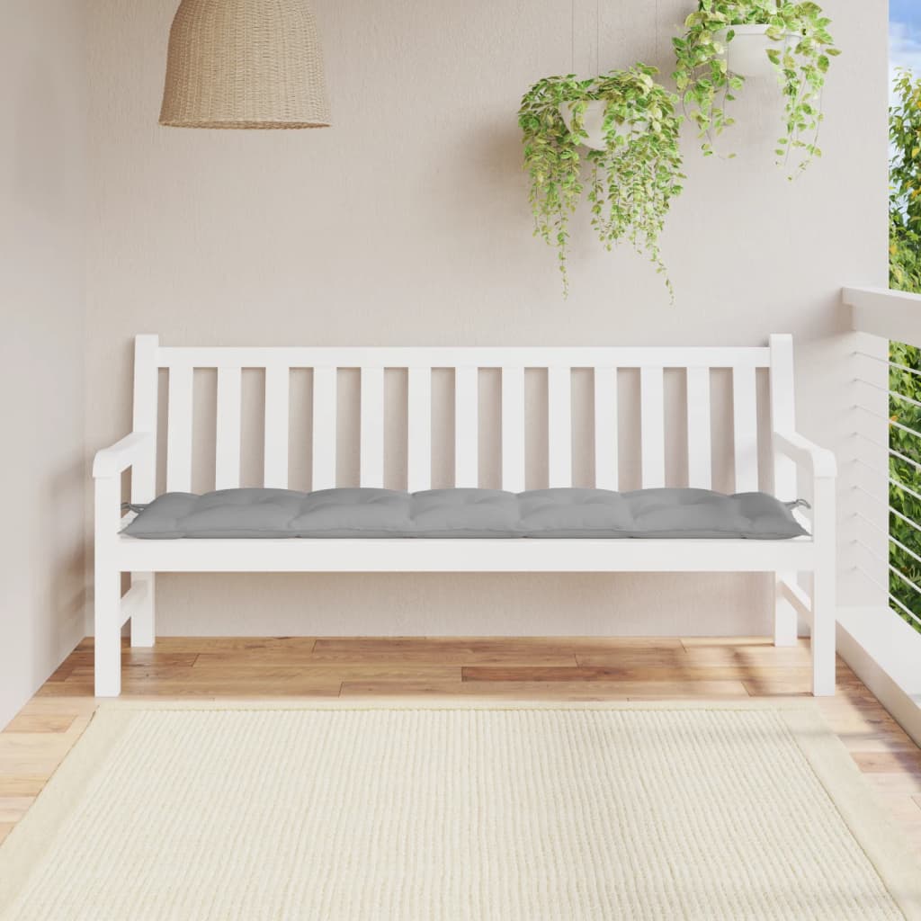 Gartenbank-Auflage Grau 180x50x7 cm Oxford-Gewebe