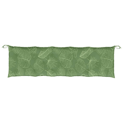 Gartenbank-Auflage Blattmuster 180x50x7 cm Oxford-Gewebe