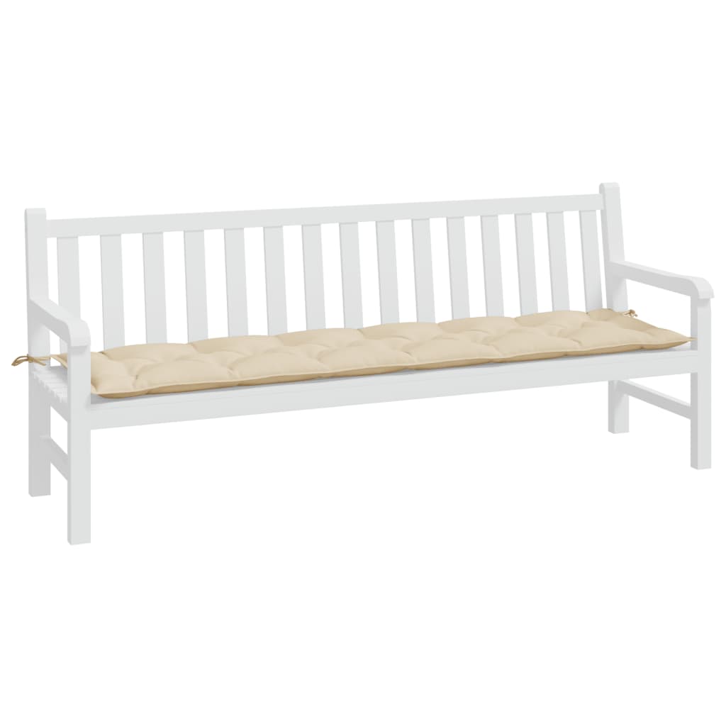 Gartenbank-Auflage Beige 200x50x7 cm Oxford-Gewebe