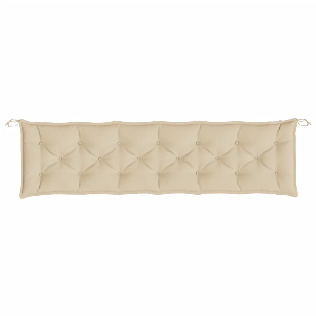 Gartenbank-Auflage Beige 200x50x7 cm Oxford-Gewebe