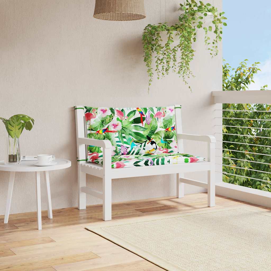 Gartenbank-Auflagen 2 Stk. Mehrfarbig 100x50x7 cm Stoff