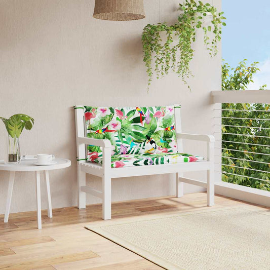 Gartenbank-Auflagen 2 Stk. Mehrfarbig 100x50x7 cm Stoff