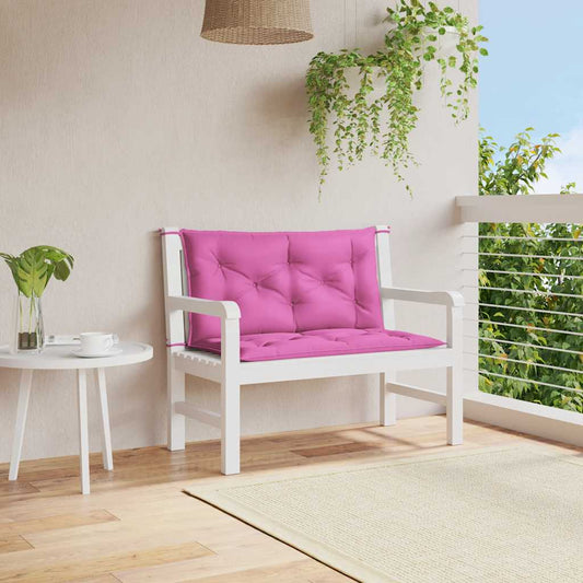 Gartenbank-Auflagen 2 Stk. Rosa 100x50x7 cm Stoff