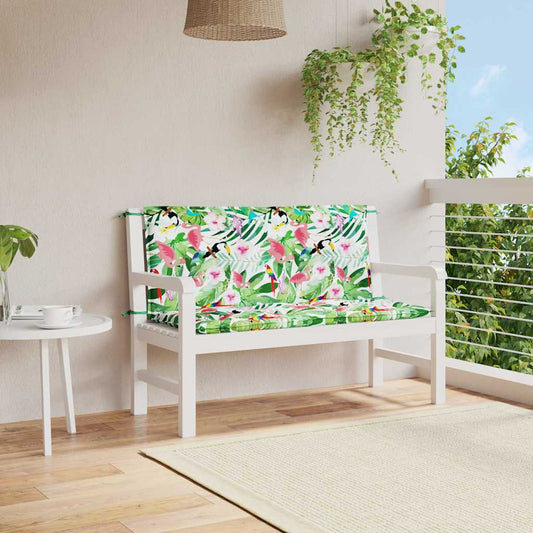 Gartenbank-Auflagen 2 Stk. Mehrfarbig 120x50x7 cm Stoff