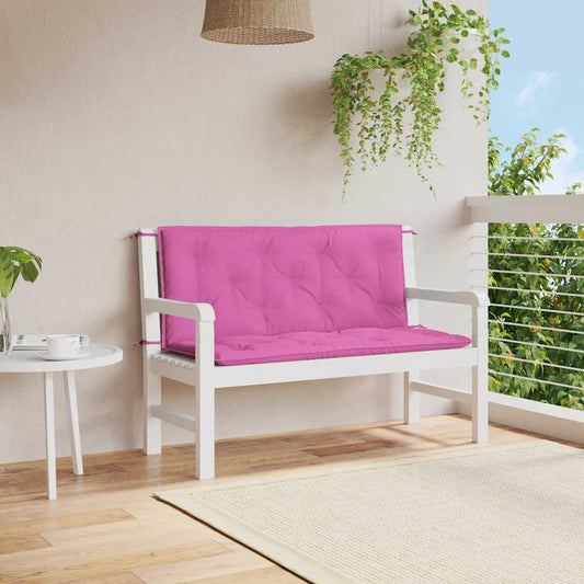 Gartenbank-Auflagen 2 Stk. Rosa 120x50x7 cm Stoff
