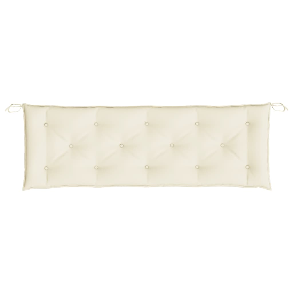 Gartenbank-Auflagen 2 Stk. Cremeweiß 150x50x7 cm Oxford-Gewebe