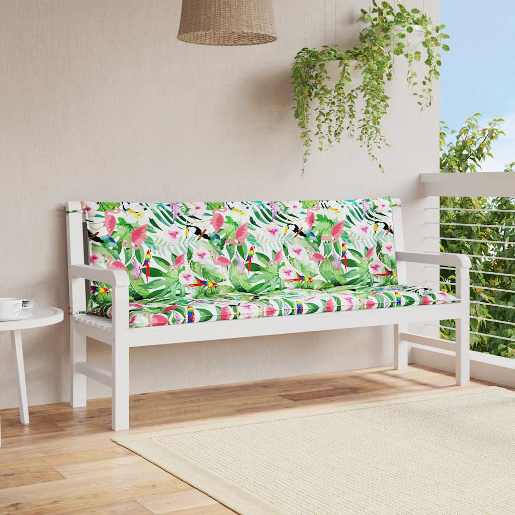 Gartenbank-Auflagen 2 Stk. Mehrfarbig 150x50x7 cm Stoff