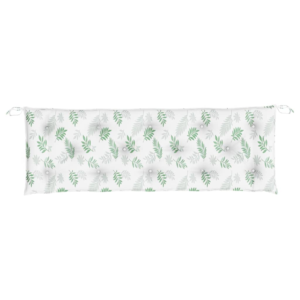 Gartenbank-Auflagen 2 Stk. Blattmuster 150x50x7 cm Stoff