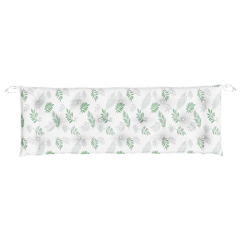 Gartenbank-Auflagen 2 Stk. Blattmuster 150x50x7 cm Stoff